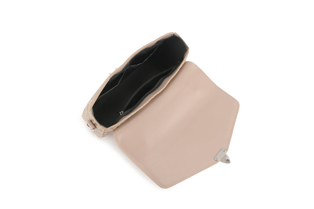 Satchel Alice Quilt Embossed Beige