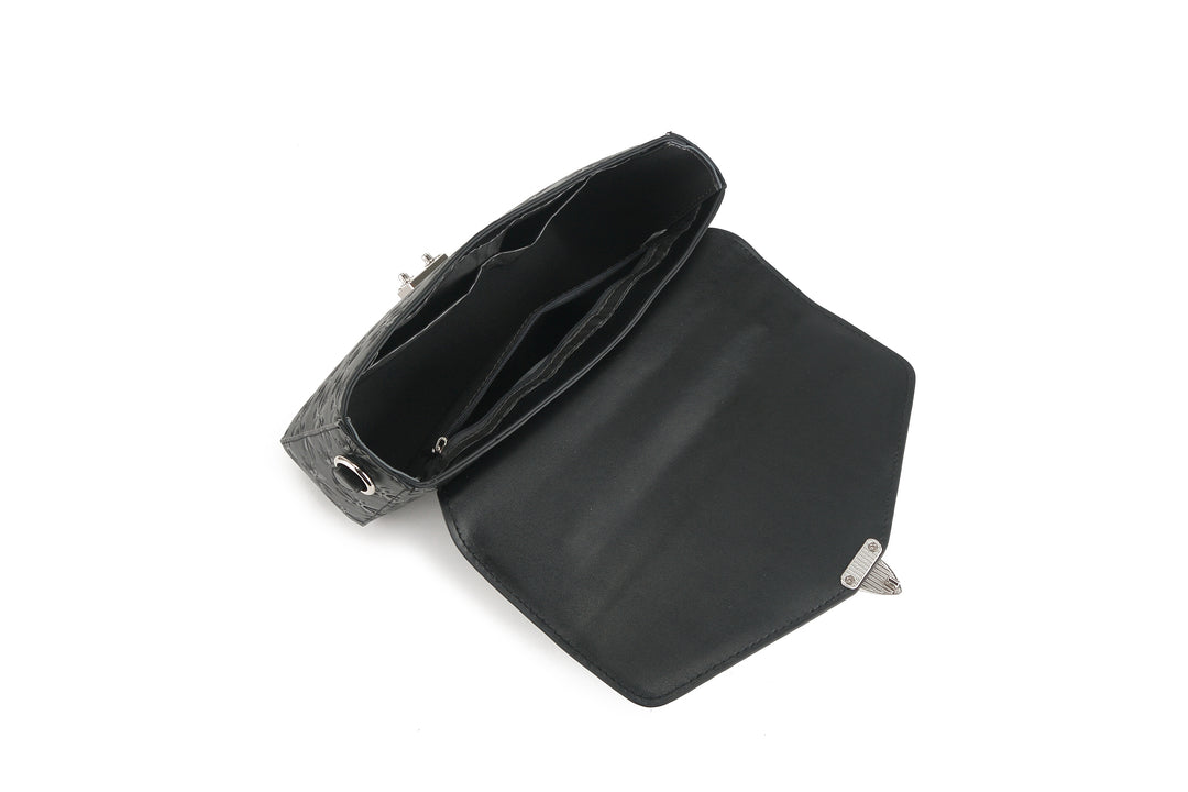 Satchel Alice Tiare Embossed Black