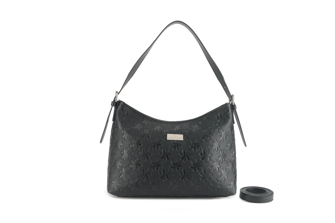 Shoulder Bag Edith Tiare Embossed Black