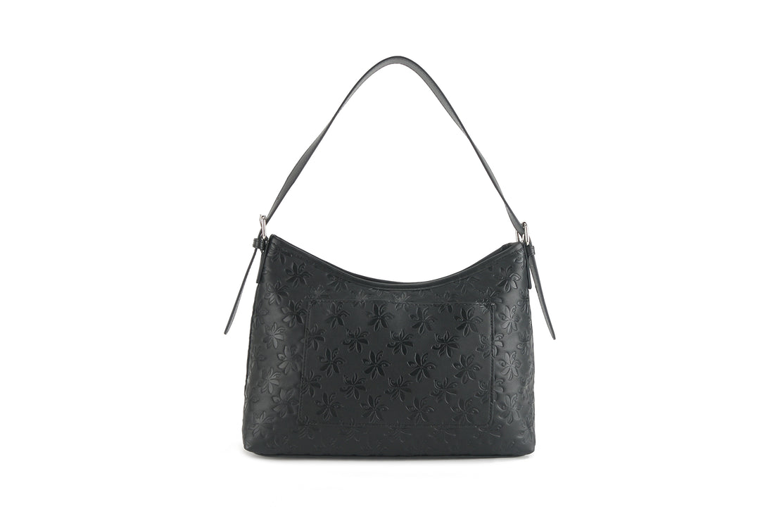 Shoulder Bag Edith Tiare Embossed Black