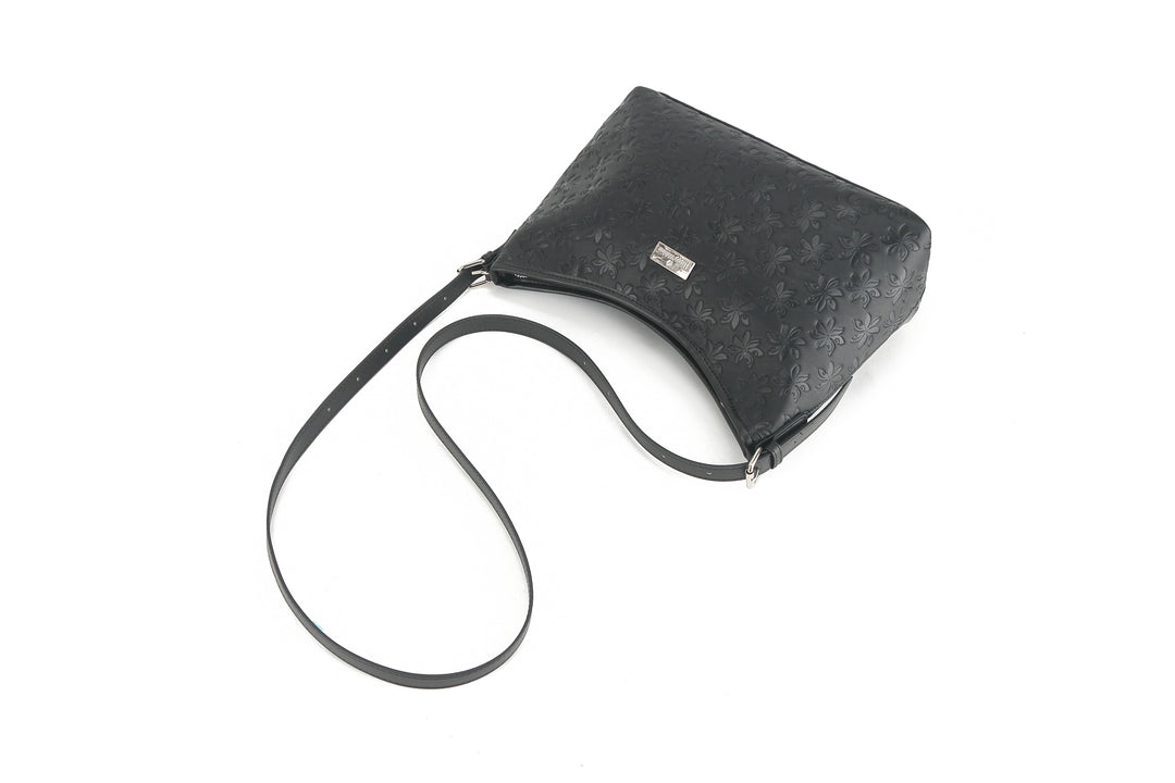 Shoulder Bag Edith Tiare Embossed Black