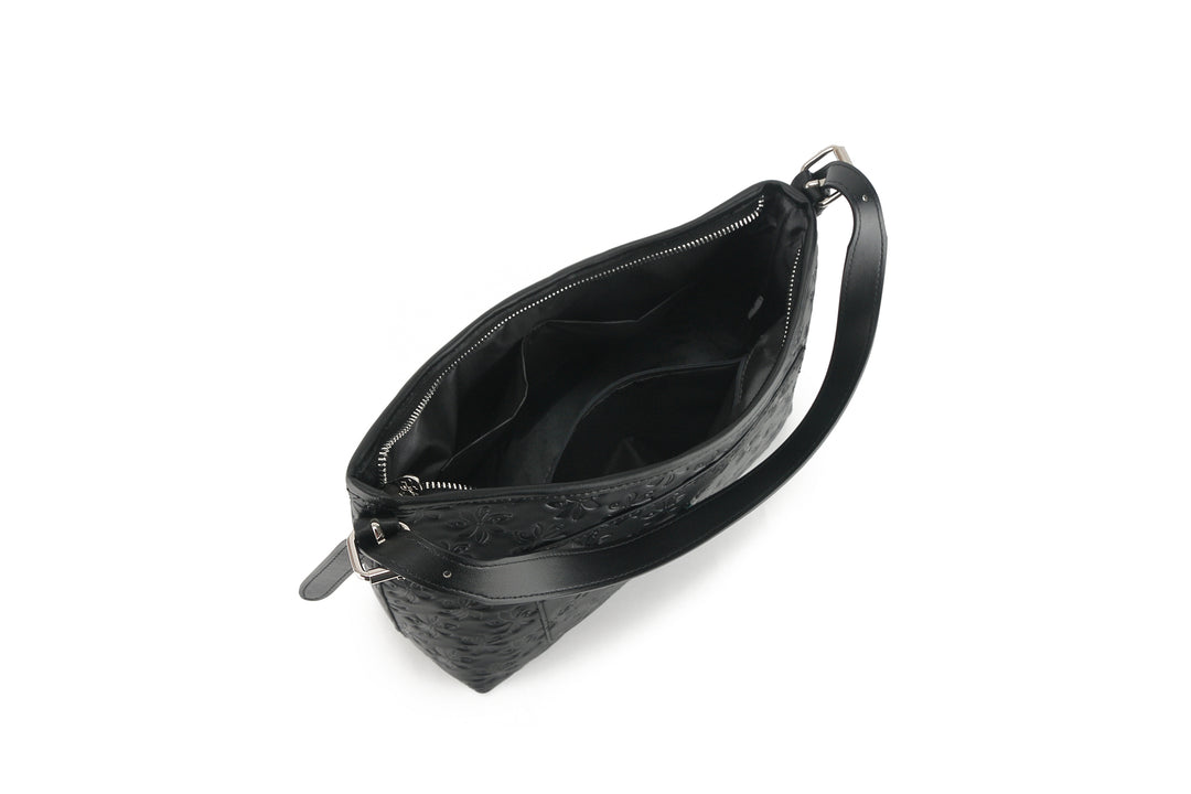 Shoulder Bag Edith Tiare Embossed Black