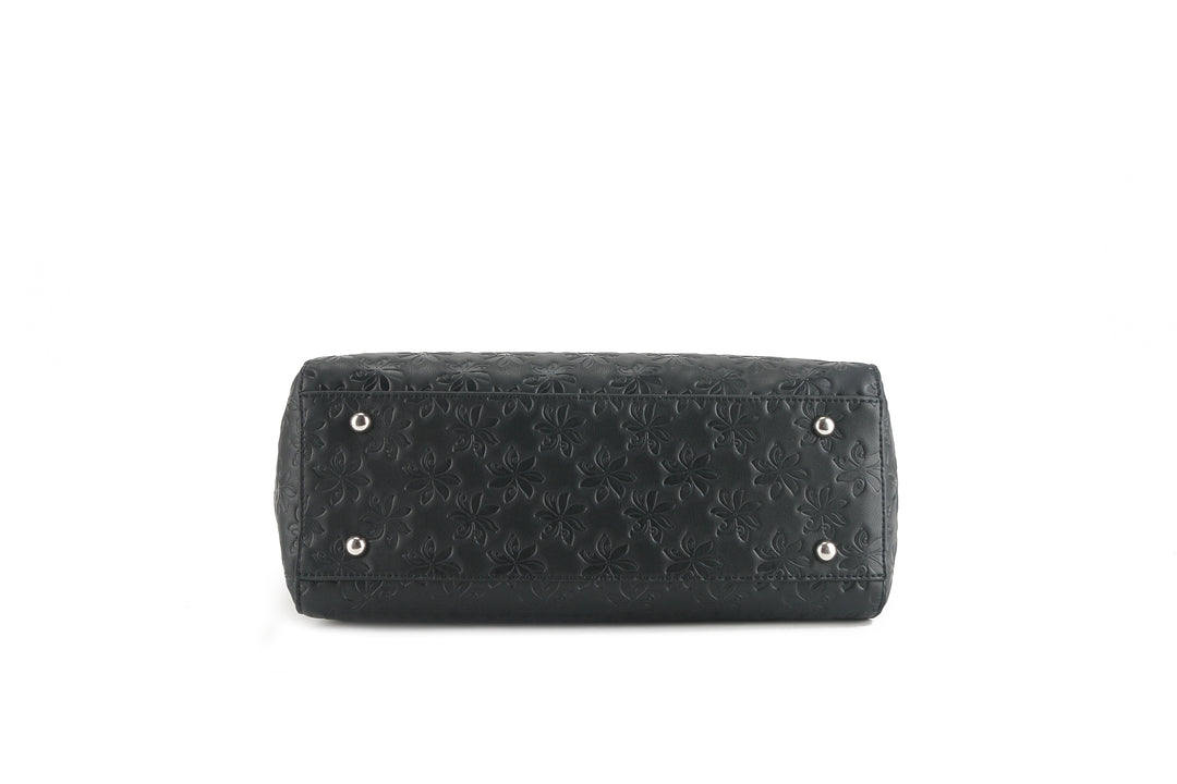 Tote Elizabeth Tiare Embossed Black
