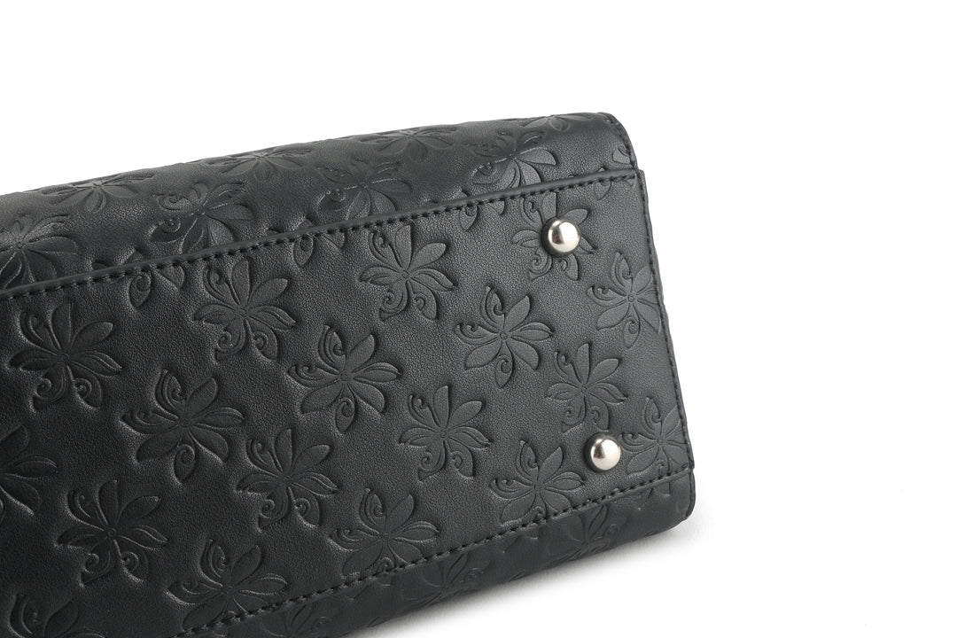 Tote Elizabeth Tiare Embossed Black
