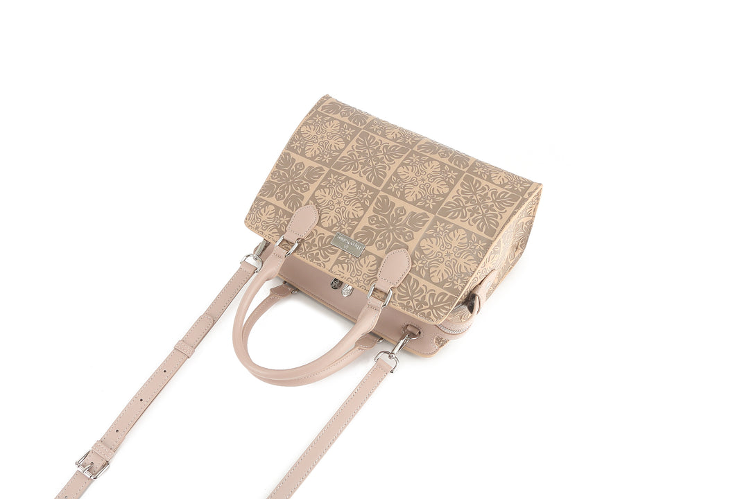 Satchel Gigi Quilt Embossed Beige