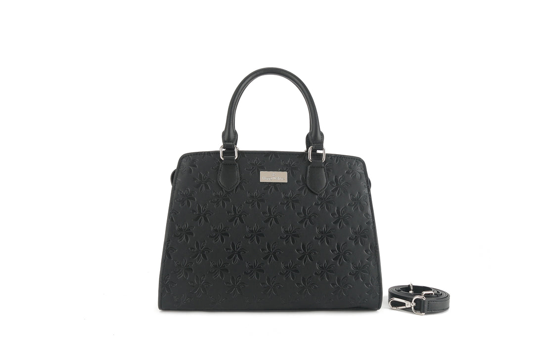 Satchel Gigi Tiare Embossed Black