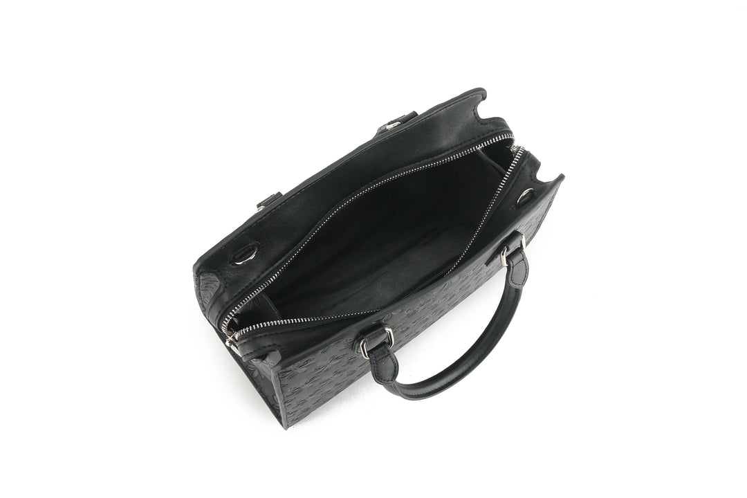 Satchel Gigi Tiare Embossed Black