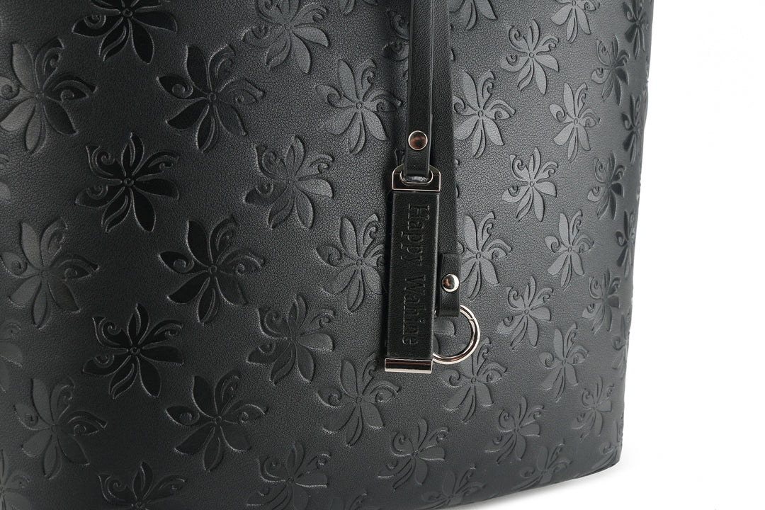 Reversible Tote Nancy Small Tiare Embossed Black