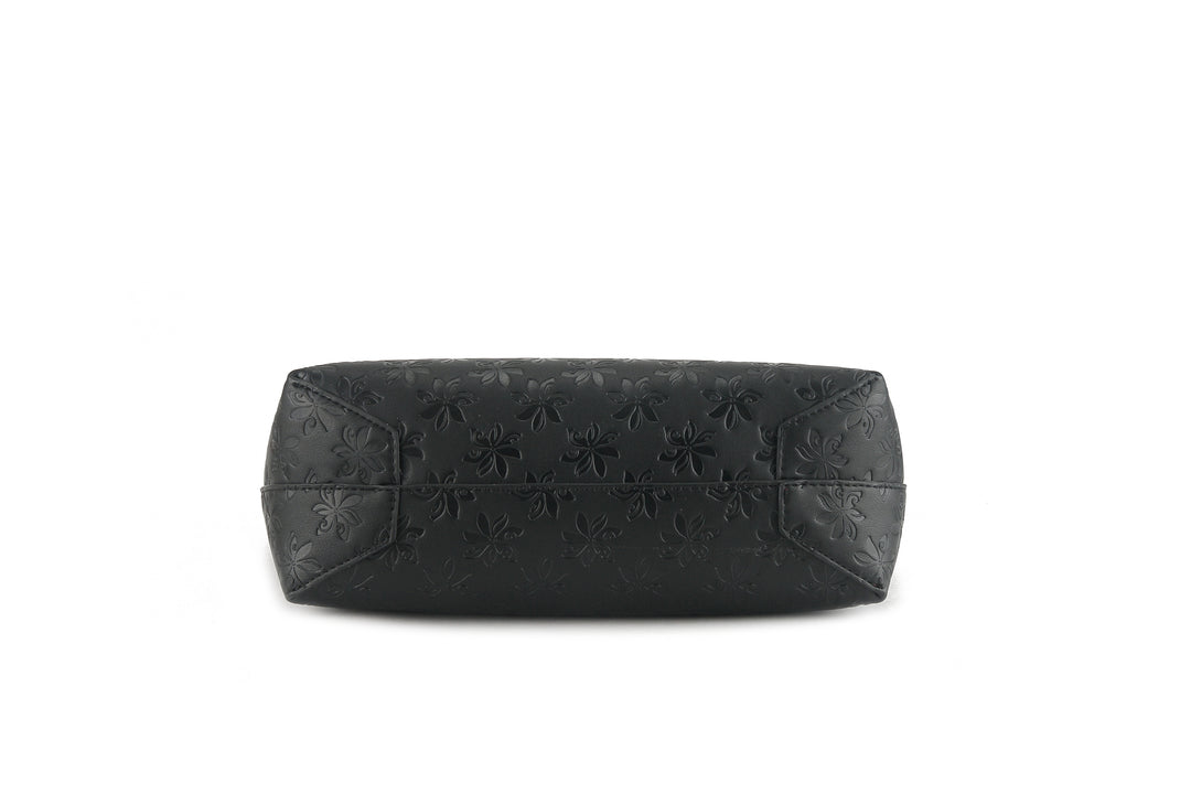Reversible Tote Nancy Large Tiare Embossed Black