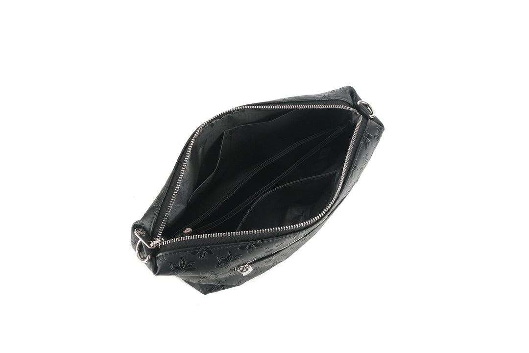 Reversible Tote Nancy Large Tiare Embossed Black