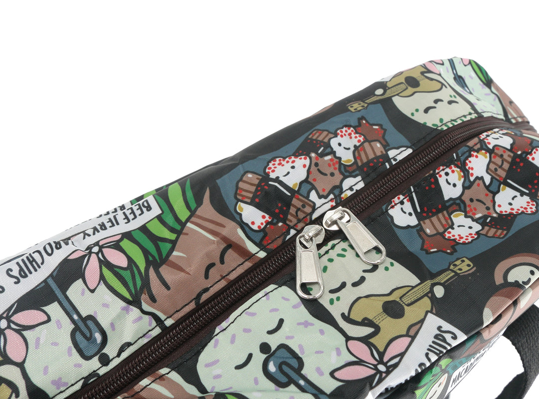 Foldable Duffle Bag Sophie Local Snacks Black