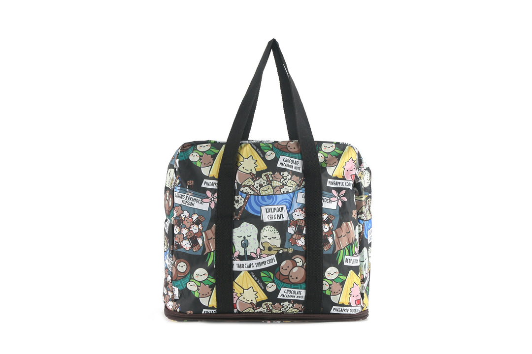 Foldable Duffle Bag Sophie Local Snacks Black