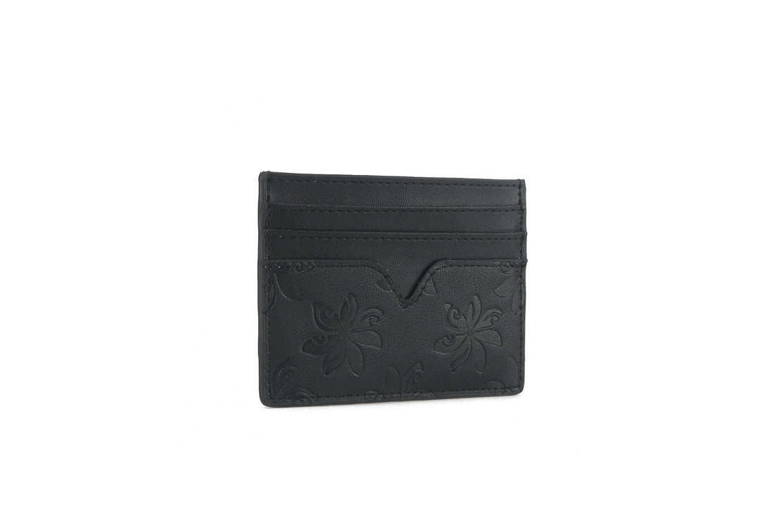 Card Case Meilany Tiare Embossed Black