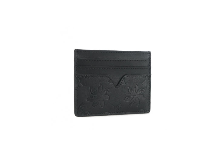 Card Case Meilany Tiare Embossed Black