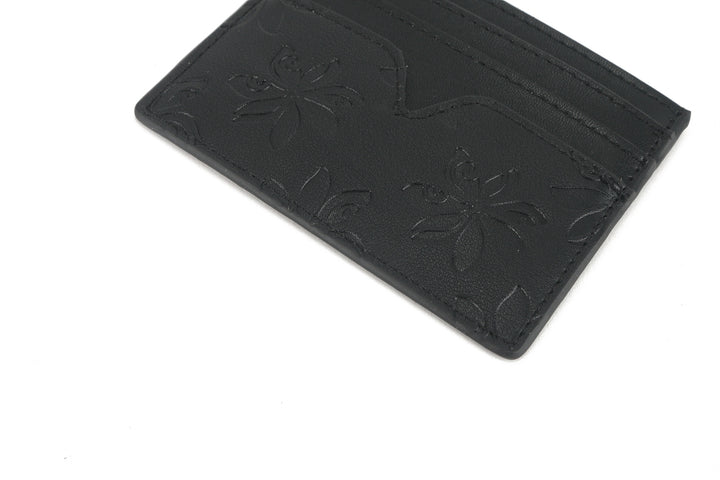 Card Case Meilany Tiare Embossed Black