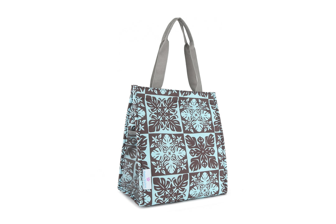Lunch Tote Insulated Small Quilt Blue