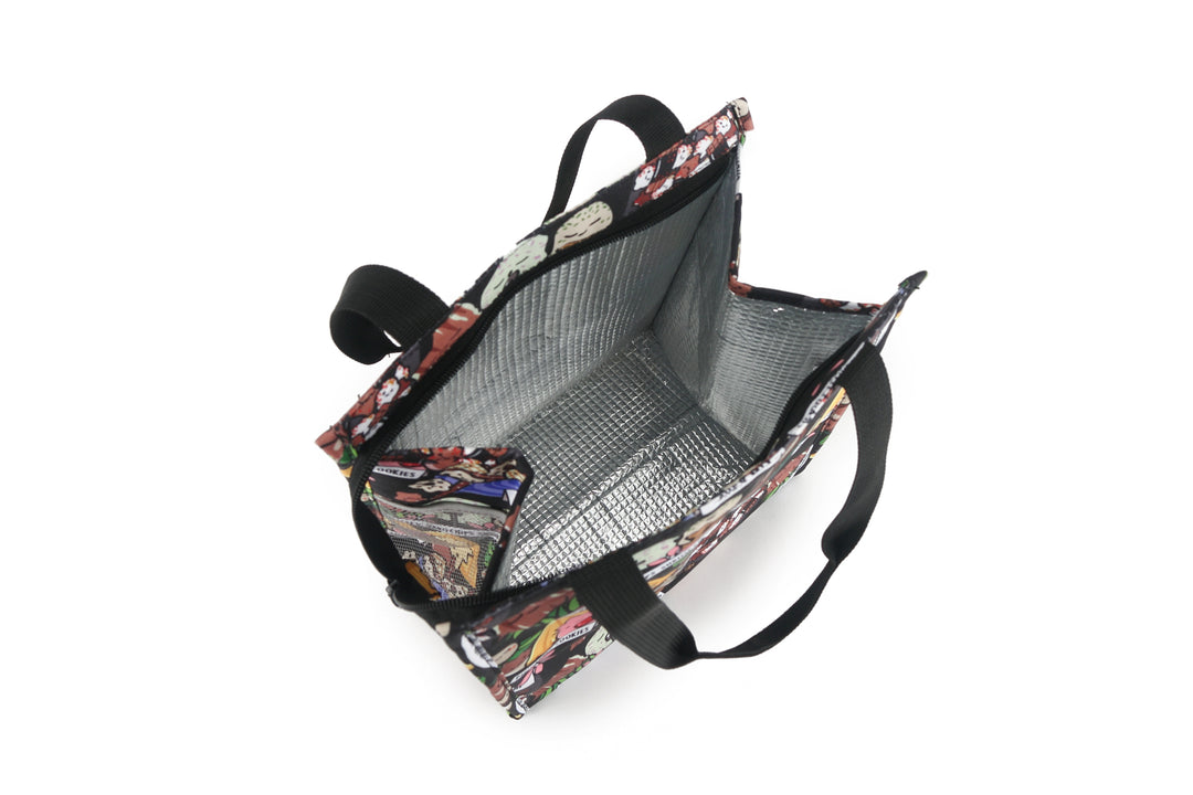 Lunch Tote Insulated Small Local Snacks Black