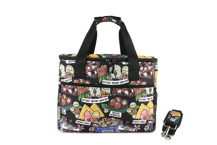 Cooler Tote Large Local Snacks Black