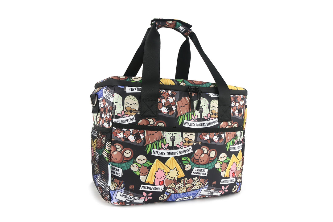 Cooler Tote Large Local Snacks Black