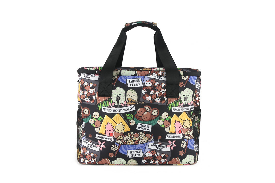Cooler Tote Large Local Snacks Black