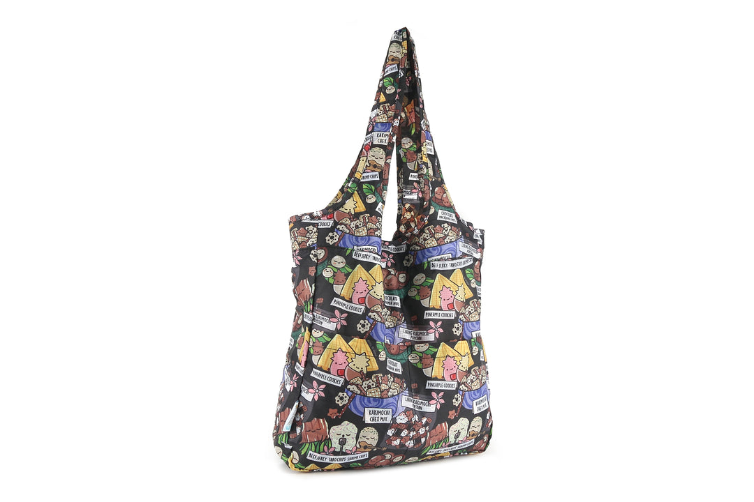 Foldable Bag Jacqueline Local Snacks Black