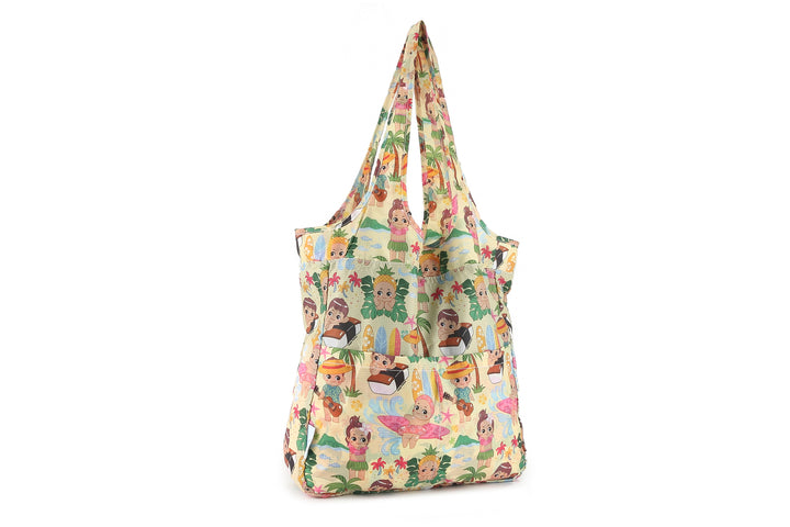 Foldable Bag Jacqueline Aloha Angels Beige