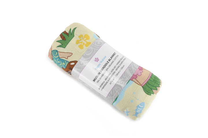 Baby Muslin Swaddle Angels Beige
