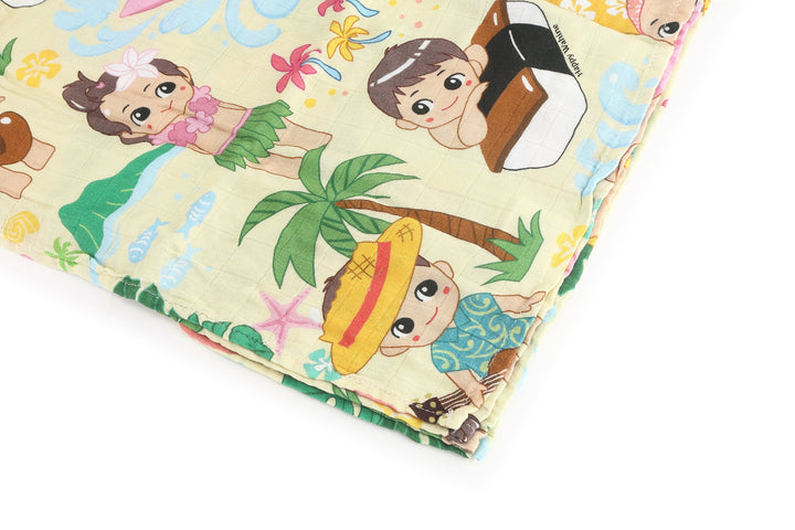 Baby Muslin Swaddle Angels Beige