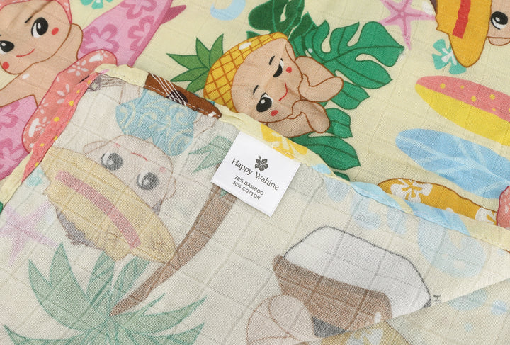 Baby Muslin Swaddle Angels Beige