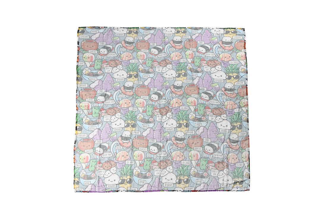Baby Muslin Swaddle Craving Hawaii Grey