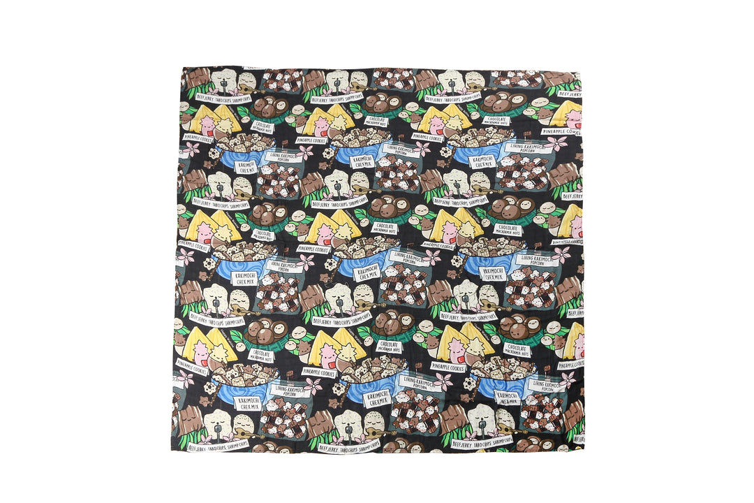 Baby Muslin Swaddle Local Snacks Black