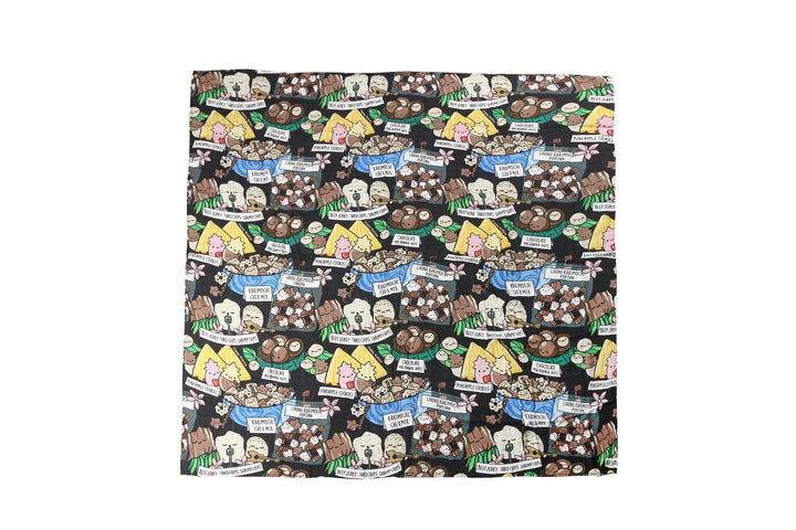 Baby Muslin Swaddle Local Snacks Black