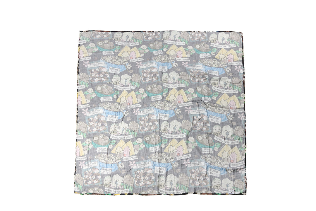 Baby Muslin Swaddle Local Snacks Black