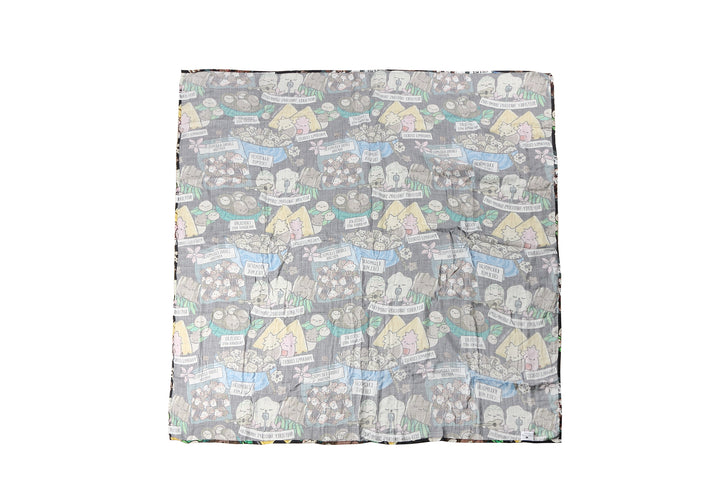 Baby Muslin Swaddle Local Snacks Black