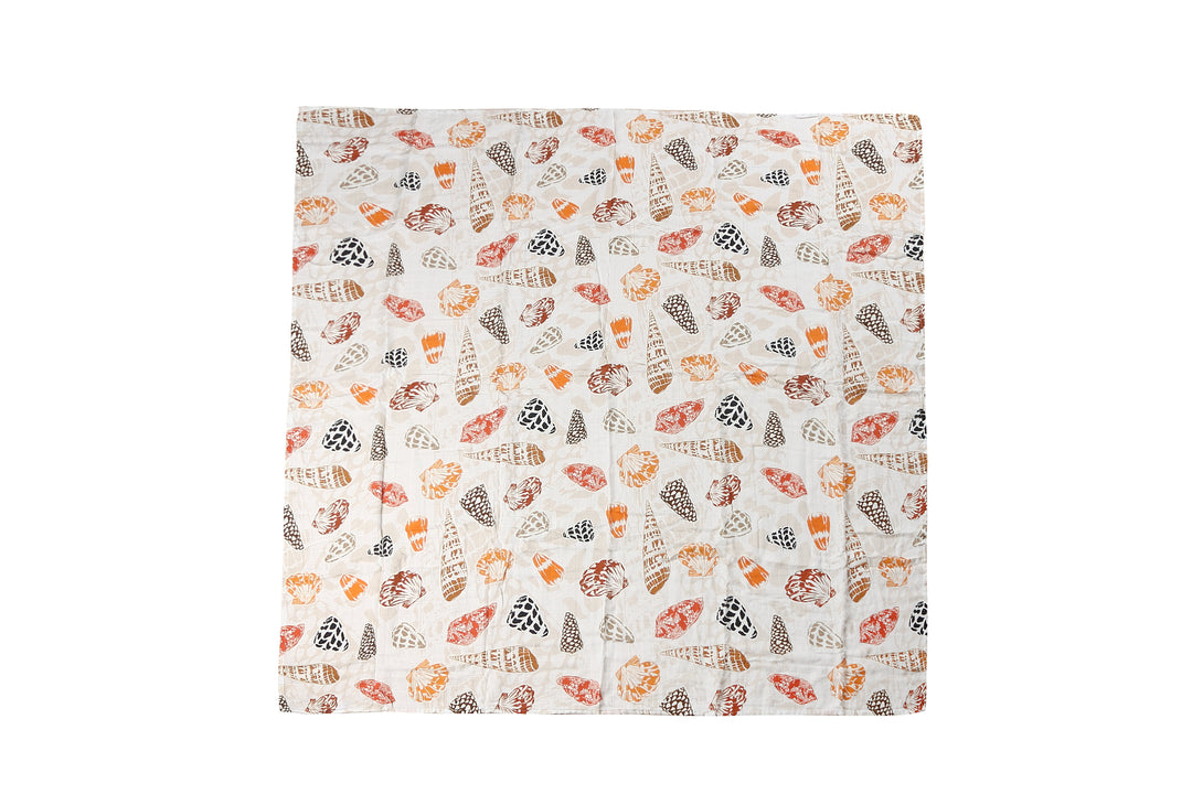 Baby Muslin Swaddle Cone Shells White