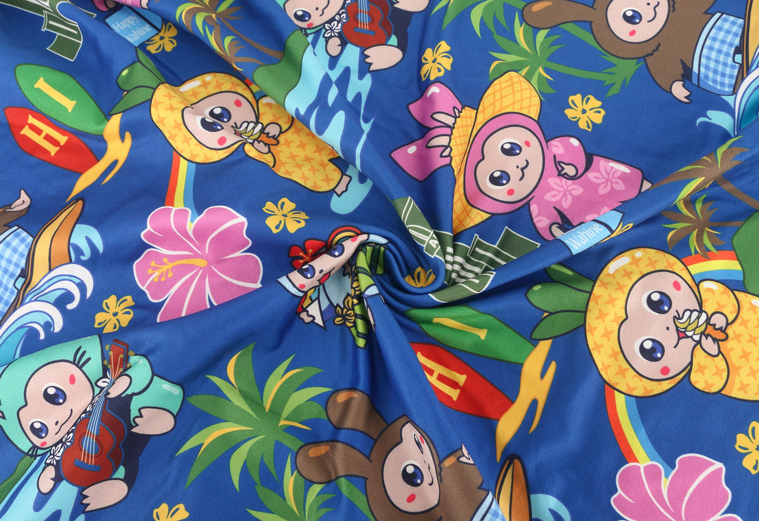 Baby Nursing Carseat Cover Aloha Monsters Navy