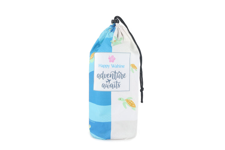 Beach Towel Reversible Aloha Turtles Blue