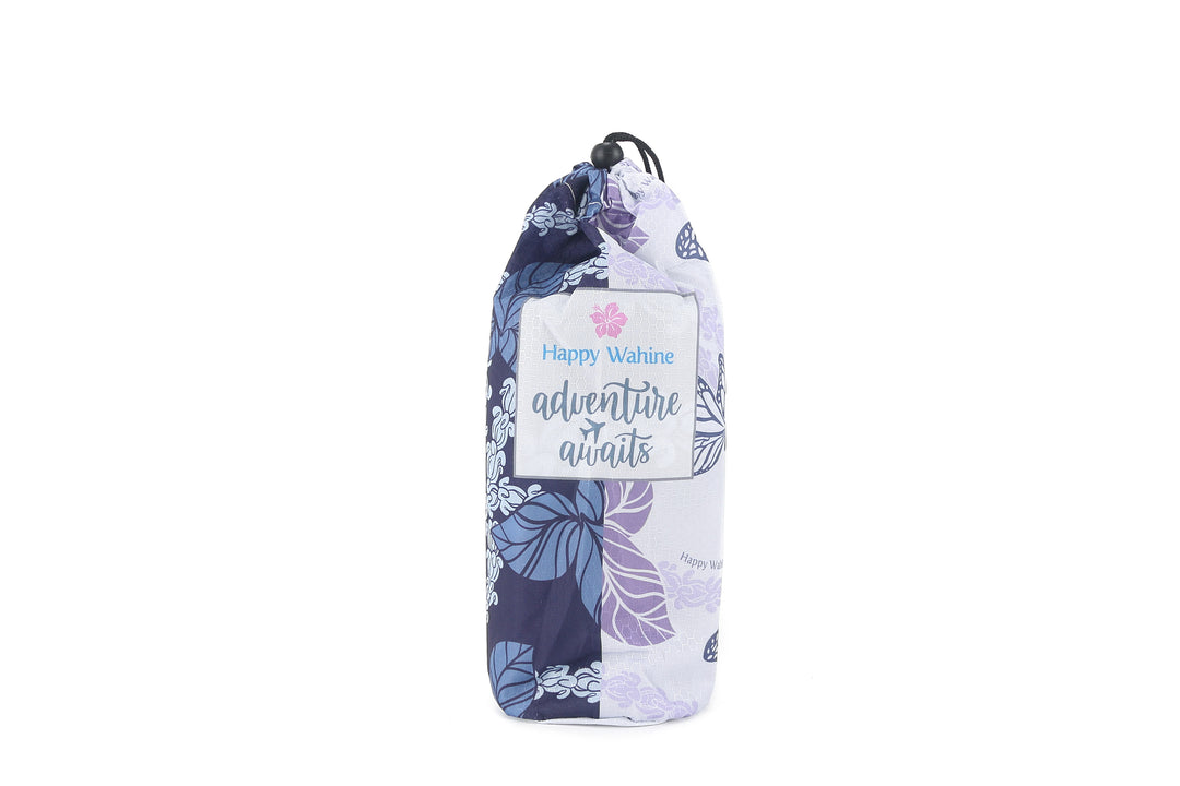 Sand-free Reversible Beach Towel Butterfly Navy Butterfly Purple