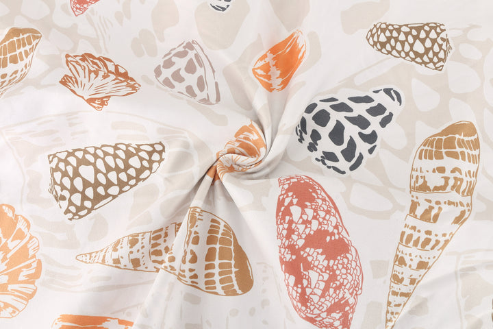 Beach Towel Reversible Cone Shells White