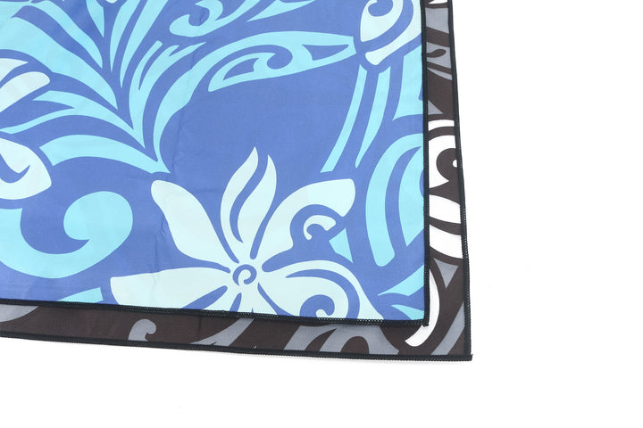 Sand-free Reversible Beach Towel Tiare Infinity Black Tiare Infinity Blue