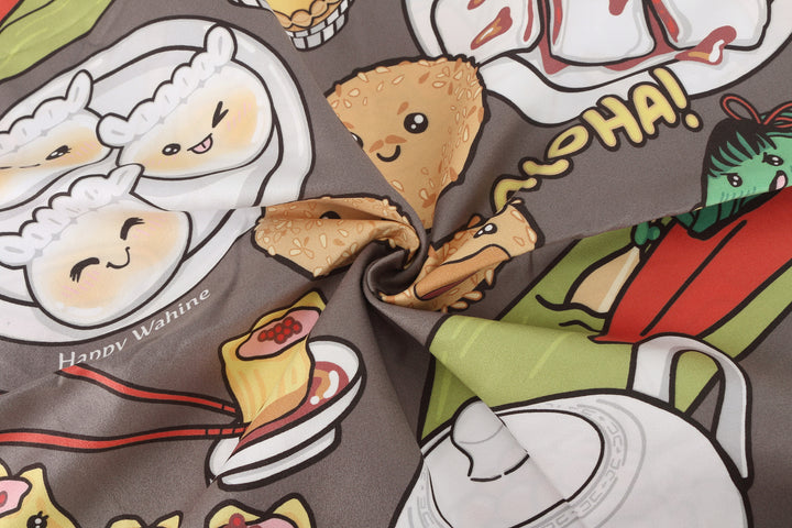 Sand-free Reversible Beach Towel Dim Sum Grey Poke Competition Blue