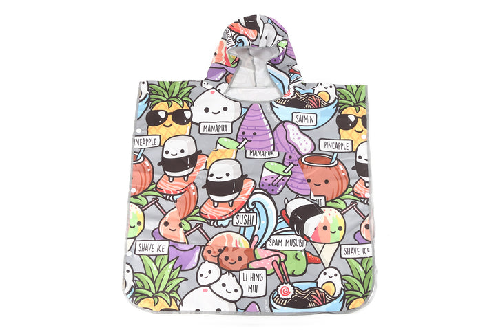 Hooded Beach Towel Kids Craving Hawaii Grey