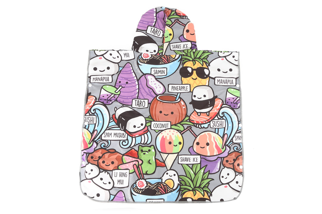 Hooded Beach Towel Kids Craving Hawaii Grey