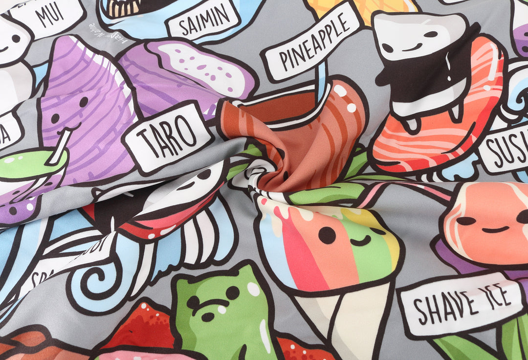 Hooded Beach Towel Kids Craving Hawaii Grey