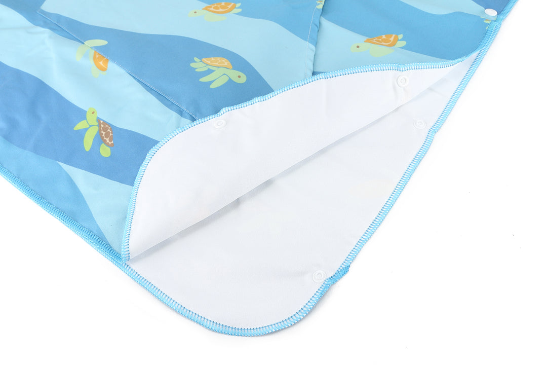 Hooded Beach Towel Kids Aloha Turtles Blue
