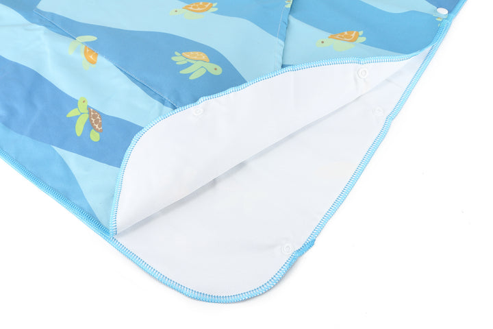 Hooded Beach Towel Kids Aloha Turtles Blue