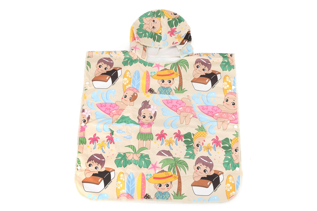 Hooded Beach Towel Kids Angels Beige