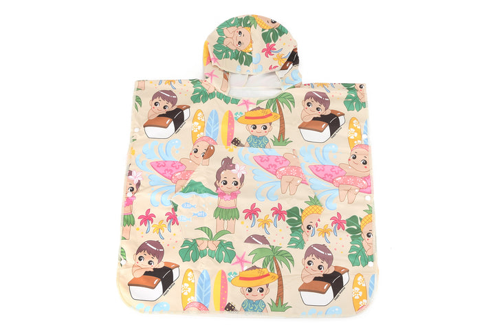 Hooded Beach Towel Kids Angels Beige