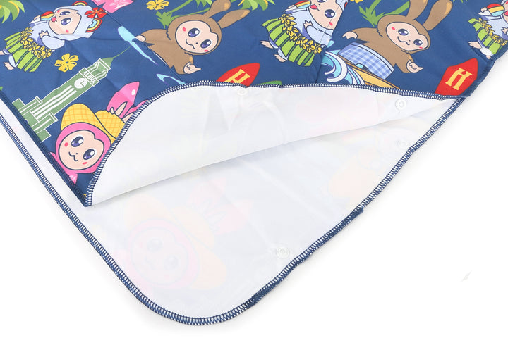 Hooded Beach Towel Kids Aloha Monsters Navy