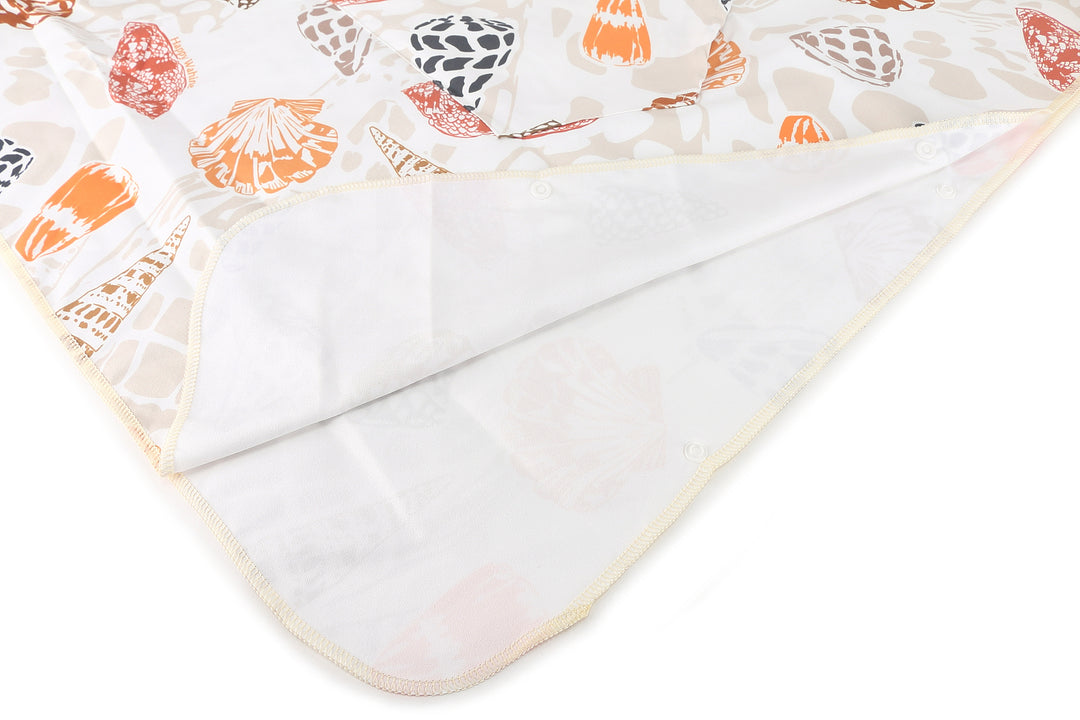 Hooded Beach Towel Teenager Cone Shells White